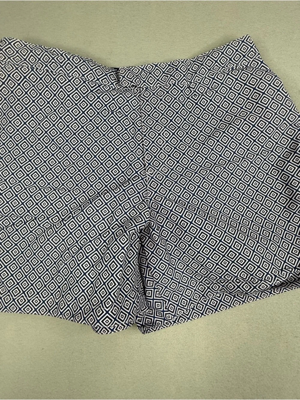 Aqua et Sol Men's Swim Trunks 38 Blue White Geometric Mesh Lined NWT USA
